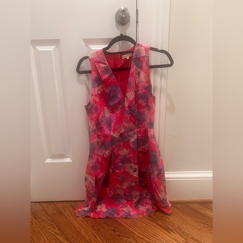 Pink floral Rebecca Taylor knee length dresss